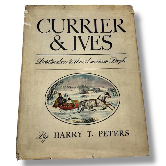 Currier & Ives hardcover book of prints, 1942, by Harry T. Peters, lovely images - Picture 1 of 16